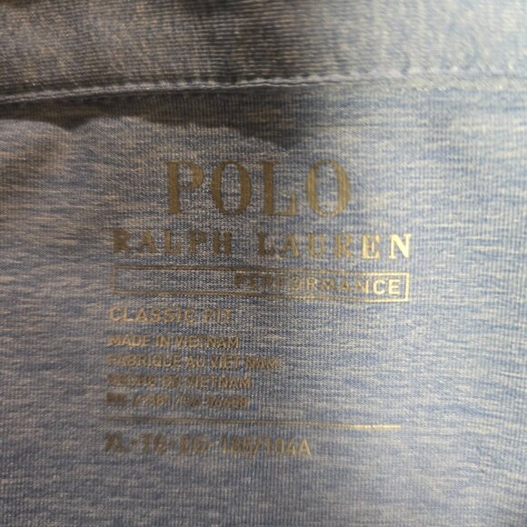 Polo Ralph Lauren Men's Performance Short Sleeve 3-Button Polo Shirt Blue Sz XL - Picture 5 of 5